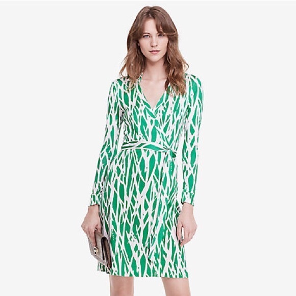 diane von furstenberg green wrap dress